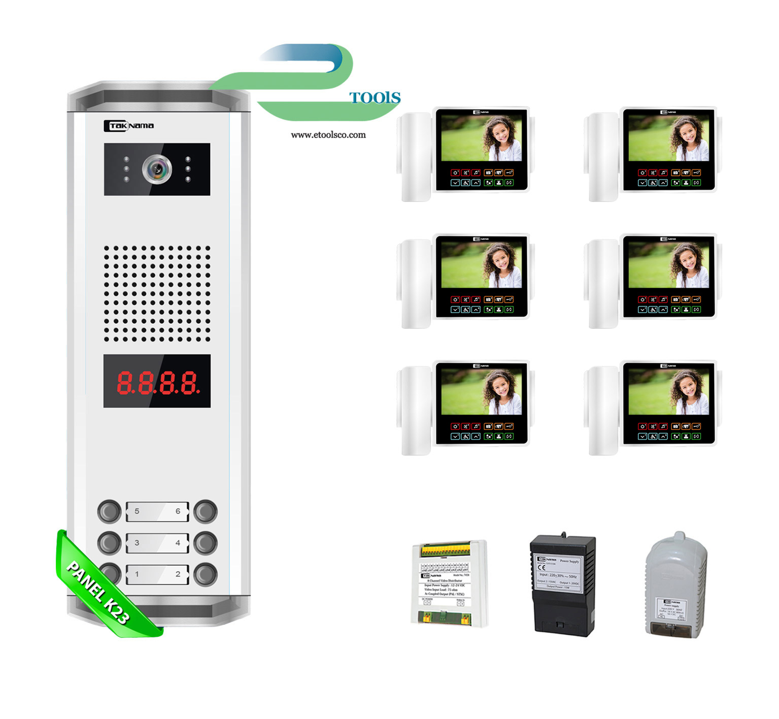 پکیج 6 واحدی آیفون تصویری تک نما C70